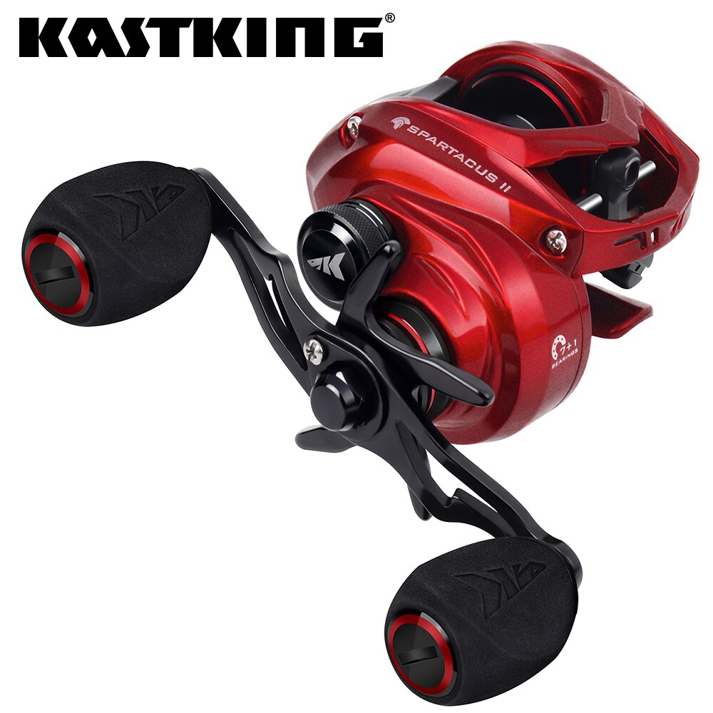 Kastking Reel Zephyr - Kastking Spartacus II รอกเบทคาสติ้งสีแดง8กก. ลากสูงสุด7 +