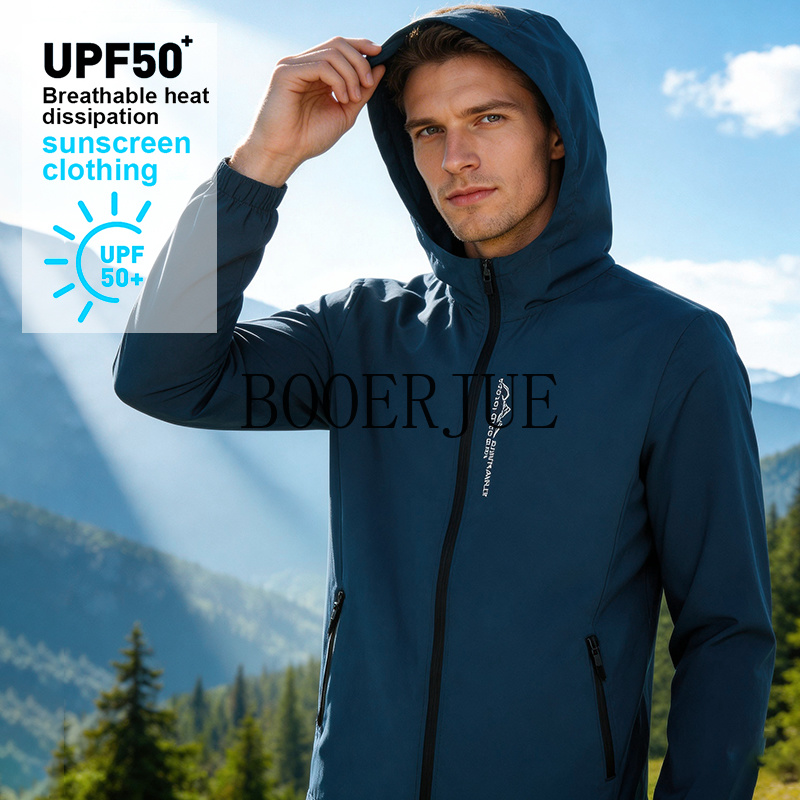 Fishing Jacket Waterproof - เสื้อแจ็คเก็ตกันน้ำสำหรับผู้ชายสำหรับกิจกรรมกลางแจ้ง เดินป่า ตั้งแคมป์ ตกปลา วิ่ง ปีนเขา