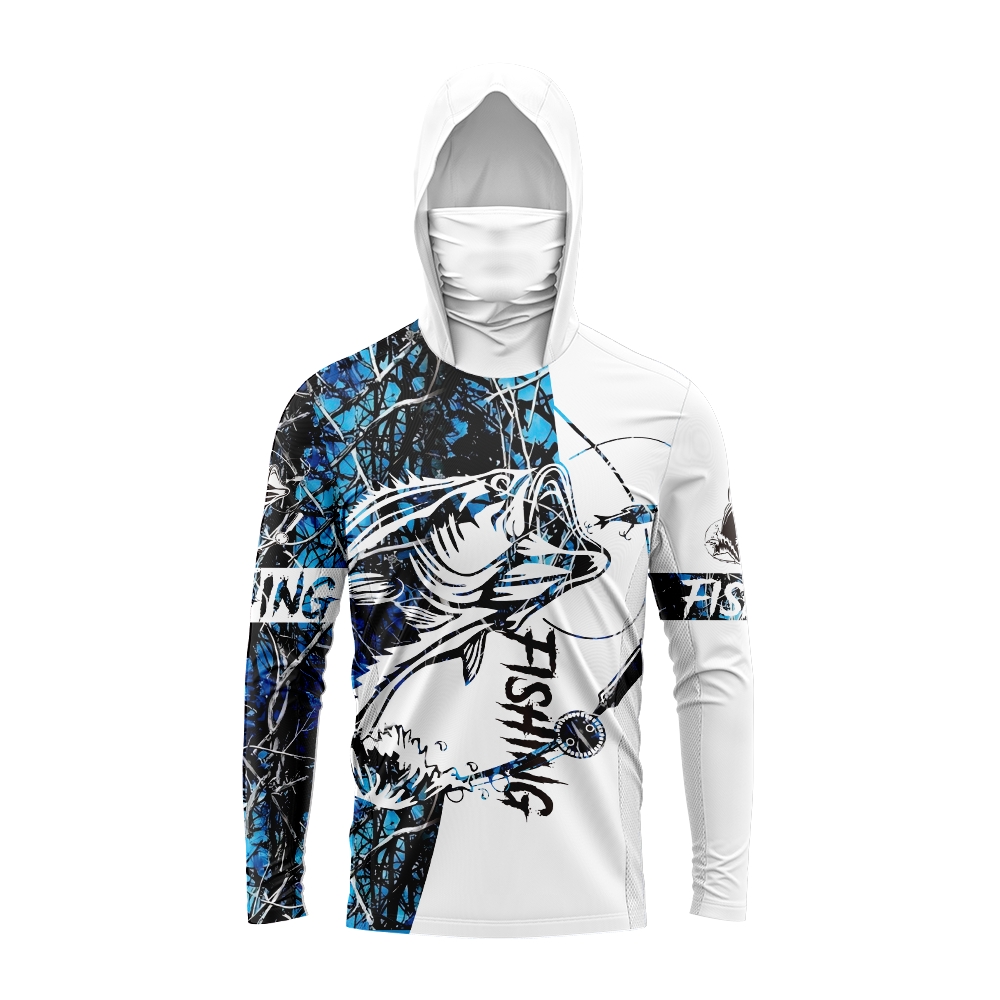 เสื้อฮู้ดตกปลาลายปลาบาสสำหรับผ - Fishing Hoodie บทวิจารณ์และราคา