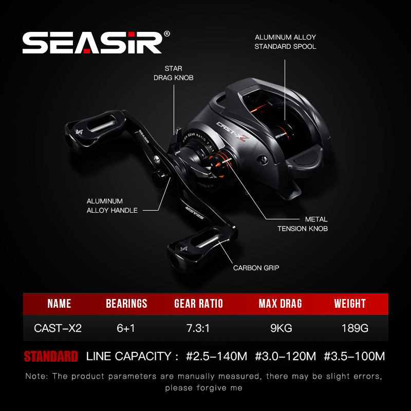 SEASIR Cast-X2 Baitcasting Ree - Kastking Reel Zephyr บทวิจารณ์และราคา