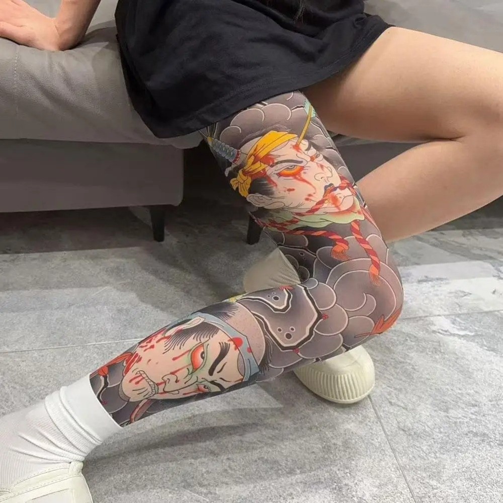 ถุงเท้าลายสักปลอมแบบเต็มขา ป้อ - Fishing Socks บทวิจารณ์และราคา