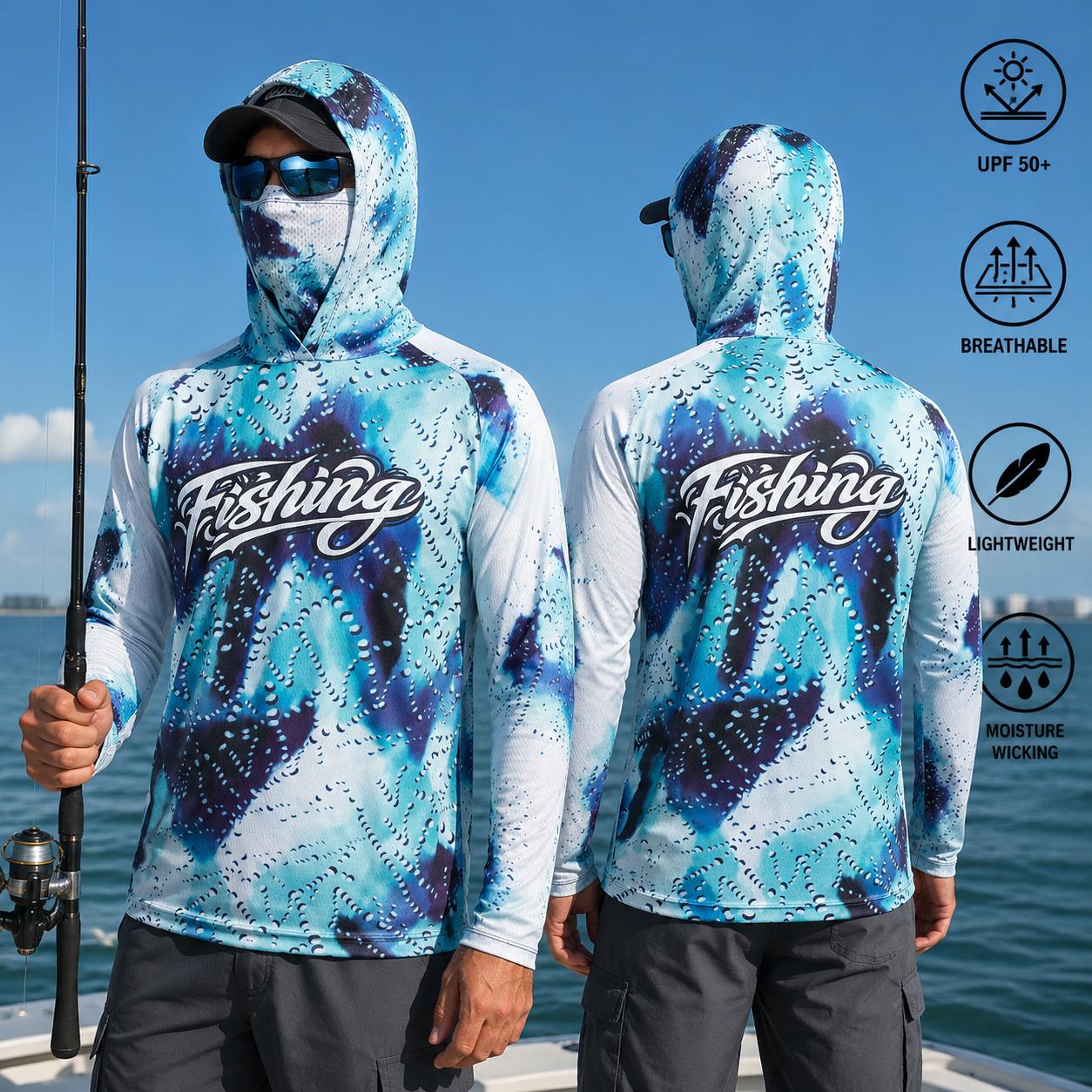 เสื้อตกปลาแบบมีฮู้ดสำหรับผู้ชา - Fishing Hoodie บทวิจารณ์และราคา