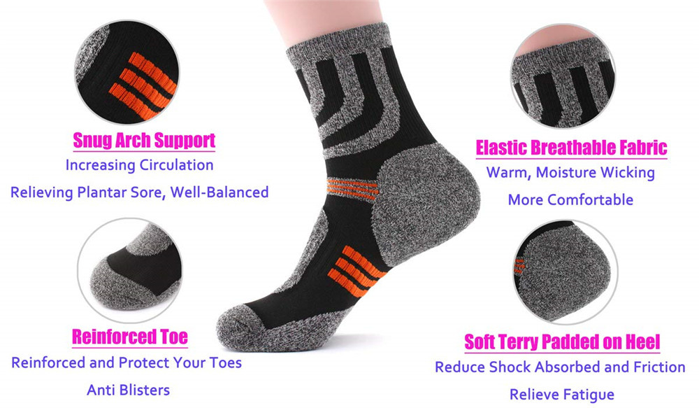 ถุงเท้าผู้ชาย5คู่ถุงเท้ากันพอง - Fishing Socks บทวิจารณ์และราคา